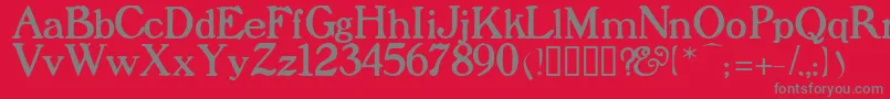 Prophet Font – Gray Fonts on Red Background