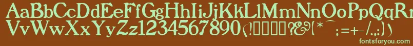 Prophet Font – Green Fonts on Brown Background