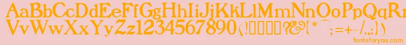 Prophet Font – Orange Fonts on Pink Background