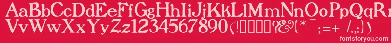 Prophet Font – Pink Fonts on Red Background