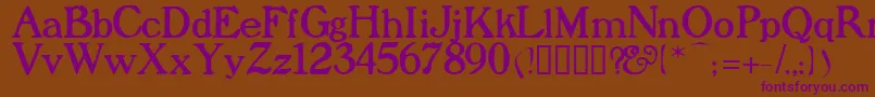 Prophet Font – Purple Fonts on Brown Background