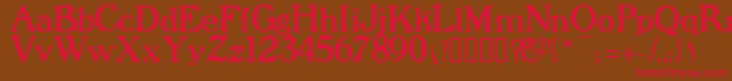 Prophet Font – Red Fonts on Brown Background