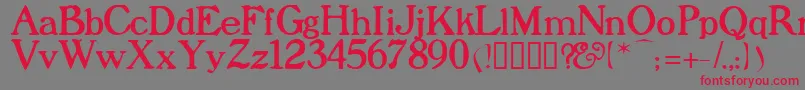 Prophet Font – Red Fonts on Gray Background