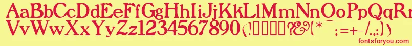 Prophet Font – Red Fonts on Yellow Background