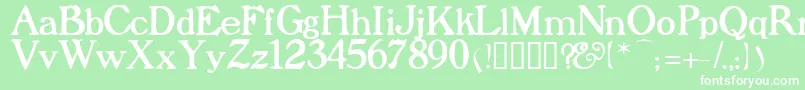 Prophet Font – White Fonts on Green Background