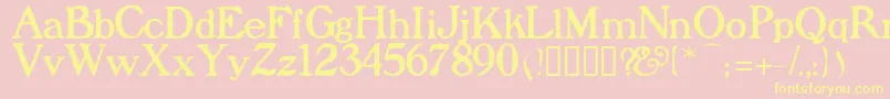 Prophet Font – Yellow Fonts on Pink Background