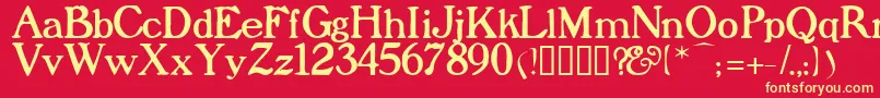 Prophet Font – Yellow Fonts on Red Background