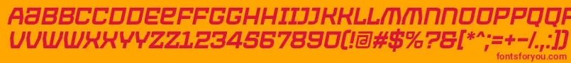 Police PROTECTOR Italic Font by 7NTypes – polices rouges sur fond orange