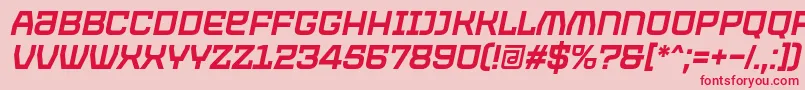 PROTECTOR Italic Font by 7NTypes Font – Red Fonts on Pink Background