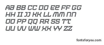 Reseña de la fuente PROTECTOR Italic Font by 7NTypes