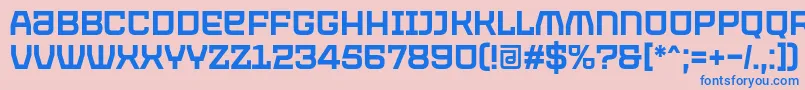 More about PROTECTOR Regular Font by 7NTypes Font PROTECTOR Regular Font by 7NTypes Font – Blue Fonts on Pink Background