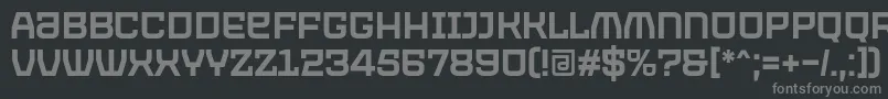 Шрифт PROTECTOR Regular Font by 7NTypes – серые шрифты на чёрном фоне