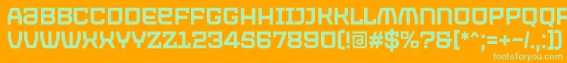 Police PROTECTOR Regular Font by 7NTypes – polices vertes sur fond orange