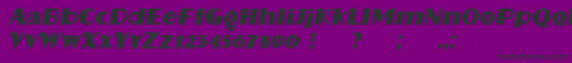 Protocol Italic Font – Black Fonts on Purple Background