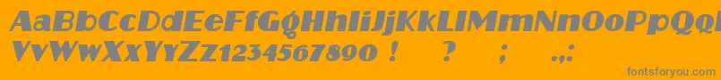 Protocol Italic-Schriftart – Graue Schriften auf orangefarbenem Hintergrund