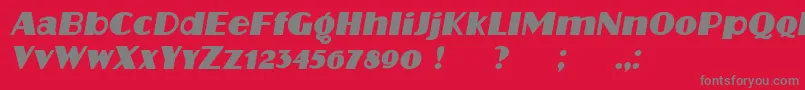Protocol Italic Font – Gray Fonts on Red Background