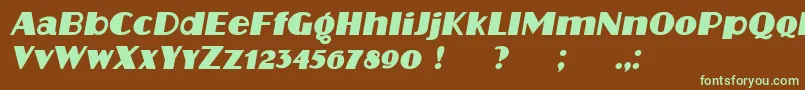Lisätietoja Protocol Italic-fontista Protocol Italic-fontti – vihreät fontit ruskealla taustalla