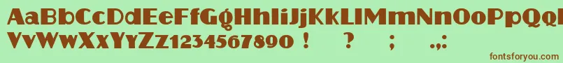 Protocol Font – Brown Fonts on Green Background