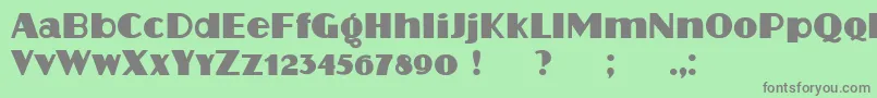 Protocol Font – Gray Fonts on Green Background