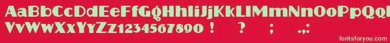 Protocol Font – Green Fonts on Red Background