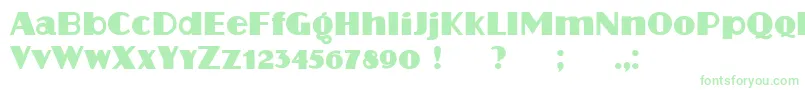 Protocol Font – Green Fonts on White Background