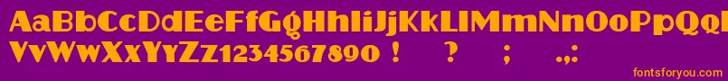 Protocol Font – Orange Fonts on Purple Background