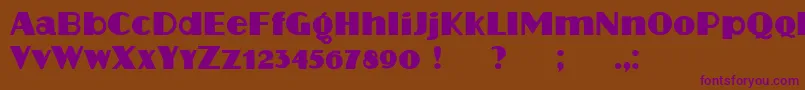 Protocol Font – Purple Fonts on Brown Background