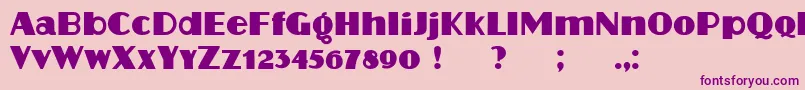 Protocol Font – Purple Fonts on Pink Background