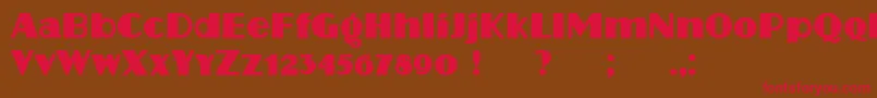 Protocol Font – Red Fonts on Brown Background