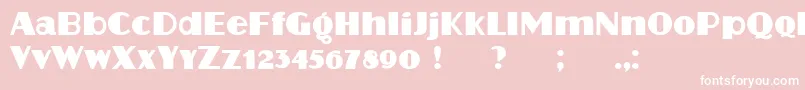 Protocol Font – White Fonts on Pink Background