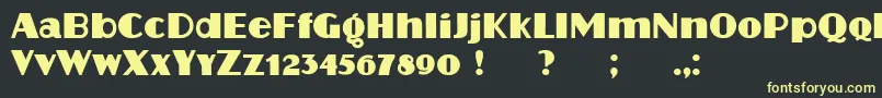 Protocol Font – Yellow Fonts on Black Background