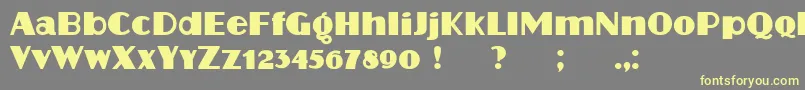 Protocol Font – Yellow Fonts on Gray Background