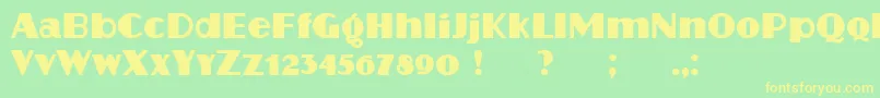 Protocol Font – Yellow Fonts on Green Background