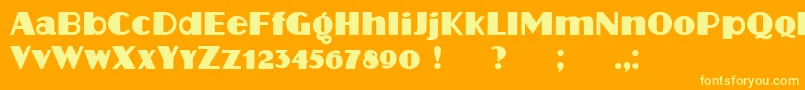 Protocol Font – Yellow Fonts on Orange Background
