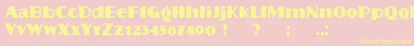 Protocol Font – Yellow Fonts on Pink Background