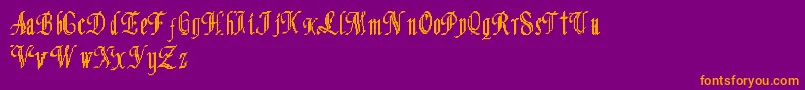 Proton Style Font – Orange Fonts on Purple Background