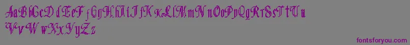 Proton Style Font – Purple Fonts on Gray Background