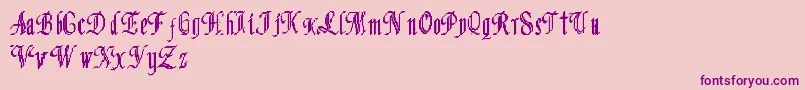 Proton Style Font – Purple Fonts on Pink Background