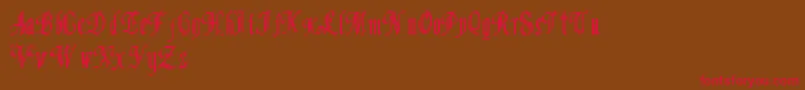 Proton Style Font – Red Fonts on Brown Background