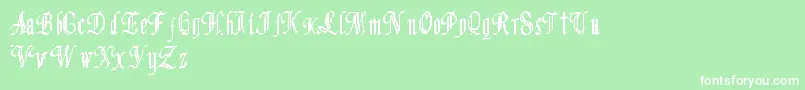 Proton Style-Schriftart – Weiße Schriften auf grünem Hintergrund