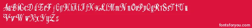 Proton Style-Schriftart – Weiße Schriften auf rotem Hintergrund