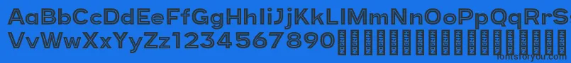 Provoke Personal Use Only Inline Thin Font – Black Fonts on Blue Background