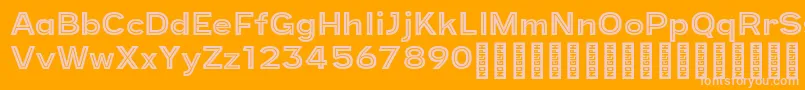 Provoke Personal Use Only Inline Thin Font – Pink Fonts on Orange Background