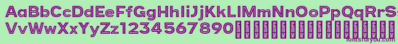 Provoke Personal Use Only Inline Thin Font – Purple Fonts on Green Background