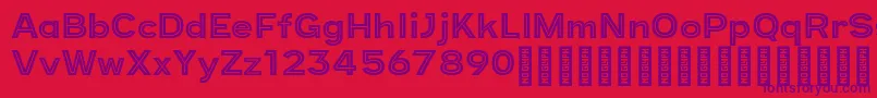 Provoke Personal Use Only Inline Thin Font – Purple Fonts on Red Background