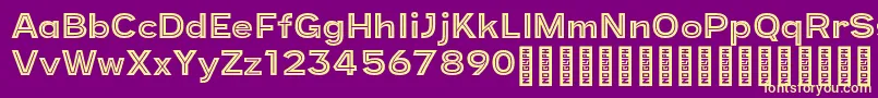 Provoke Personal Use Only Inline Thin Font – Yellow Fonts on Purple Background