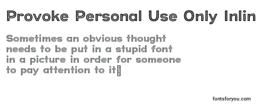 Шрифт Provoke Personal Use Only Inline Thin