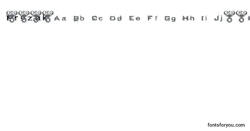 Schriftart Prozak (137391) – Alphabet, Zahlen, spezielle Symbole
