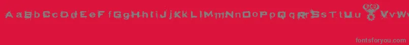 Prozak Font – Gray Fonts on Red Background