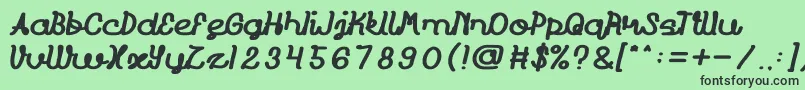 Prudent Bold-Schriftart – Schwarze Schriften auf grünem Hintergrund